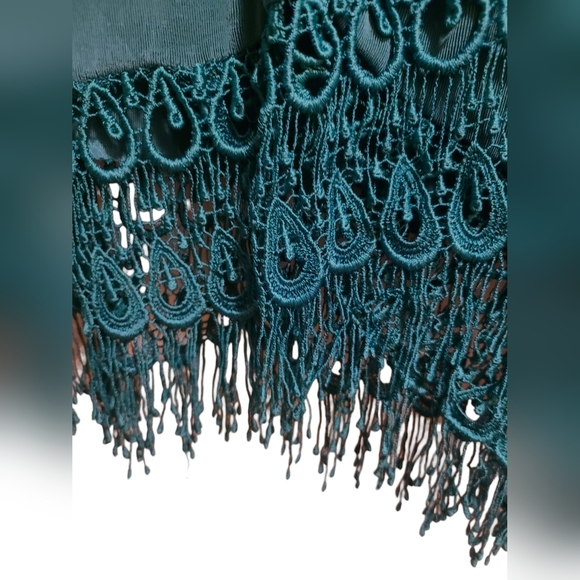 Cowl-neck tunic with fringe XXL NWT - Picture 2 of 7